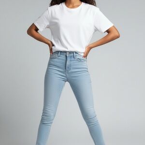 Mavi Women's Sky Blue Skinny Jeans